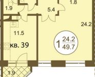 1-комнатная квартира площадью 49 кв.м, Народного Ополчения ул., 2 | цена 4 174 800 руб. | www.metrprice.ru