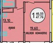 1-комнатная квартира площадью 47.8 кв.м, Московская ул., 52К25 | цена 4 060 000 руб. | www.metrprice.ru