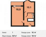 1-комнатная квартира площадью 38.9 кв.м, Загорьевская улица, 25 | цена 3 240 370 руб. | www.metrprice.ru