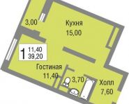 1-комнатная квартира площадью 34.2 кв.м, Троицкая ул., 2 | цена 2 420 600 руб. | www.metrprice.ru