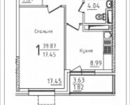 1-комнатная квартира площадью 39 кв.м, Михайлова ул., 31 | цена 5 796 085 руб. | www.metrprice.ru