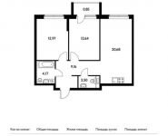 2-комнатная квартира площадью 62.97 кв.м, Березовая аллея, 17к1 | цена 11 599 074 руб. | www.metrprice.ru