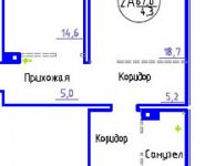 2-комнатная квартира площадью 72.2 кв.м, Тверецкий проезд, д.16, к.1 | цена 3 860 000 руб. | www.metrprice.ru