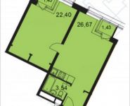 2-комнатная квартира площадью 55 кв.м, Ходынский бульвар, 2с1 | цена 9 841 383 руб. | www.metrprice.ru