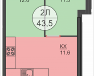 2-комнатная квартира площадью 43.5 кв.м, Авангардная, корп.7 | цена 3 915 000 руб. | www.metrprice.ru