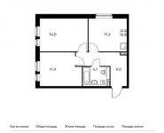 2-комнатная квартира площадью 50.3 кв.м,  | цена 5 910 250 руб. | www.metrprice.ru