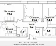 3-комнатная квартира площадью 85 кв.м, Шелепихинская набережная, влд 34, корп.6 | цена 20 474 650 руб. | www.metrprice.ru