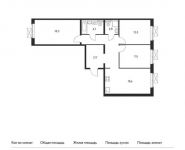 3-комнатная квартира площадью 85.9 кв.м, Полярная ул, 25с17 | цена 10 496 980 руб. | www.metrprice.ru