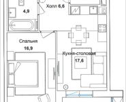1-комнатная квартира площадью 51 кв.м, Шелепихинская набережная, влд 34, корп.3 | цена 17 963 000 руб. | www.metrprice.ru