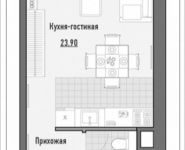 1-комнатная квартира площадью 33.86 кв.м, 1-я Ямская, 2 | цена 6 810 000 руб. | www.metrprice.ru