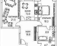 2-комнатная квартира площадью 85 кв.м, Авиационная, 77к2, корп.2 | цена 20 277 919 руб. | www.metrprice.ru