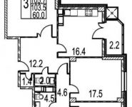 3-комнатная квартира площадью 108 кв.м, улица Дмитрия Ульянова, 6к1 | цена 30 900 000 руб. | www.metrprice.ru