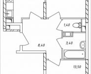 2-комнатная квартира площадью 59.1 кв.м, Дружбы, 47 | цена 5 020 545 руб. | www.metrprice.ru