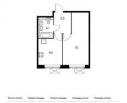 1-комнатная квартира площадью 36.3 кв.м, Ленинский проспект, 20 | цена 5 365 140 руб. | www.metrprice.ru