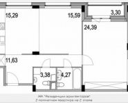 2-комнатная квартира площадью 76.2 кв.м, Почтовая Большая ул., 34С6 | цена 16 471 316 руб. | www.metrprice.ru