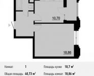 1-комнатная квартира площадью 41.7 кв.м в ЖК "Родной Город. Октябрьское Поле", Берзарина ул., 28 | цена 7 551 542 руб. | www.metrprice.ru