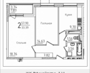 2-комнатная квартира площадью 57.9 кв.м, Михайлова, 31, корп.31 | цена 8 014 150 руб. | www.metrprice.ru