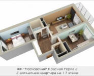 2-комнатная квартира площадью 66.28 кв.м, Садовая, 3, корп.1А | цена 3 906 858 руб. | www.metrprice.ru