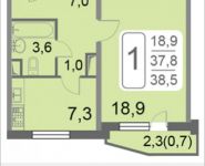 1-комнатная квартира площадью 38.5 кв.м, 2-й Грайвороновский проезд, 38, корп.5 | цена 6 140 750 руб. | www.metrprice.ru