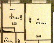 1-комнатная квартира площадью 42.7 кв.м в Микрорайон "Красная Горка 2" (Подольск), Садовая ул., 3К2 | цена 3 700 000 руб. | www.metrprice.ru