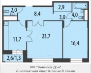 2-комнатная квартира площадью 73.4 кв.м, Вавилова, 29 | цена 18 979 038 руб. | www.metrprice.ru