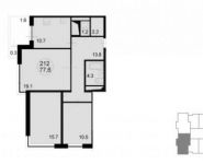3-комнатная квартира площадью 79.5 кв.м, Радио ул. | цена 8 029 500 руб. | www.metrprice.ru