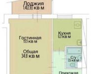 1-комнатная квартира площадью 35 кв.м, Преображенская площадь, 12с1 | цена 6 795 000 руб. | www.metrprice.ru