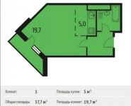 1-комнатная квартира площадью 37.7 кв.м, Рублево-Успенское шоссе, д.33, к.1 | цена 2 597 370 руб. | www.metrprice.ru