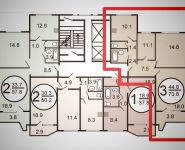 3-комнатная квартира площадью 73.8 кв.м, Новомарьинская ул., 16К1 | цена 10 740 000 руб. | www.metrprice.ru