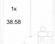 1-комнатная квартира площадью 38.58 кв.м, Ясная, 8, корп.6 | цена 2 765 800 руб. | www.metrprice.ru