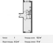 1-комнатная квартира площадью 41.2 кв.м, Потаповская Роща ул, 1к1 | цена 5 675 300 руб. | www.metrprice.ru