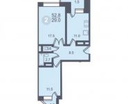 2-комнатная квартира площадью 53.1 кв.м, 1-й мкр | цена 7 600 000 руб. | www.metrprice.ru