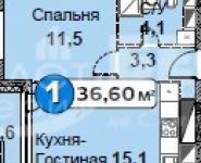 1-комнатная квартира площадью 36.5 кв.м, Каширское ш., 65 | цена 4 360 000 руб. | www.metrprice.ru