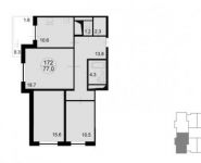 3-комнатная квартира площадью 79 кв.м, Радио ул, 2306Б | цена 7 787 430 руб. | www.metrprice.ru