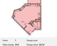 1-комнатная квартира площадью 33 кв.м, Потаповская Роща ул., 1К1 | цена 4 106 850 руб. | www.metrprice.ru