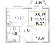 1-комнатная квартира площадью 38 кв.м, Советская ул. | цена 2 194 775 руб. | www.metrprice.ru