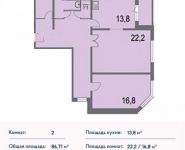 2-комнатная квартира площадью 86 кв.м, Родионова ул., 4 | цена 6 763 380 руб. | www.metrprice.ru