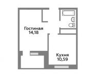 1-комнатная квартира площадью 35.5 кв.м,  | цена 2 515 104 руб. | www.metrprice.ru