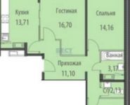 3-комнатная квартира площадью 76 кв.м, Родниковая улица, 7с145 | цена 7 840 000 руб. | www.metrprice.ru