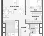 1-комнатная квартира площадью 53.58 кв.м, 1-я Ямская, 2 | цена 12 800 000 руб. | www.metrprice.ru