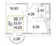 1-комнатная квартира площадью 36 кв.м, Советская ул., 8 | цена 2 117 000 руб. | www.metrprice.ru