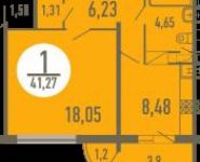 1-комнатная квартира площадью 41.3 кв.м, Ермолинская улица, 5 | цена 3 790 000 руб. | www.metrprice.ru