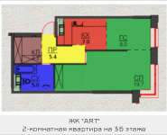 2-комнатная квартира площадью 49.3 кв.м, Авангардная, корп.5 | цена 5 472 300 руб. | www.metrprice.ru