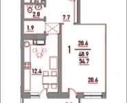 1-комнатная квартира площадью 54 кв.м, Ленинский пр-т, 40 | цена 5 196 500 руб. | www.metrprice.ru