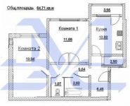 2-комнатная квартира площадью 52 кв.м, Вокзальная ул., 19 | цена 2 200 000 руб. | www.metrprice.ru