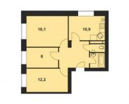 3-комнатная квартира площадью 60.3 кв.м, Весенняя ул. | цена 4 420 000 руб. | www.metrprice.ru