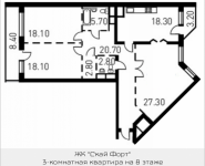 3-комнатная квартира площадью 114.2 кв.м, 1-й Нагатинский пр-д, корп.203 | цена 21 569 578 руб. | www.metrprice.ru