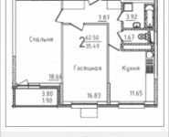 2-комнатная квартира площадью 62.5 кв.м в ЖК «Михайлова, 31», Старокрымская улица, 13с1 | цена 8 347 688 руб. | www.metrprice.ru