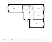3-комнатная квартира площадью 92.1 кв.м, Ленинский проспект, 20 | цена 6 953 550 руб. | www.metrprice.ru