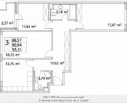 3-комнатная квартира площадью 90 кв.м, Лазоревый пр., 3С7 | цена 19 002 913 руб. | www.metrprice.ru